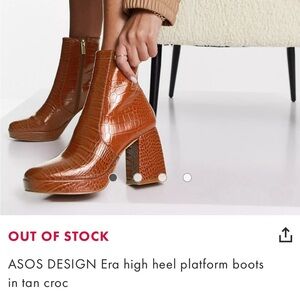 brown chunky heel boots